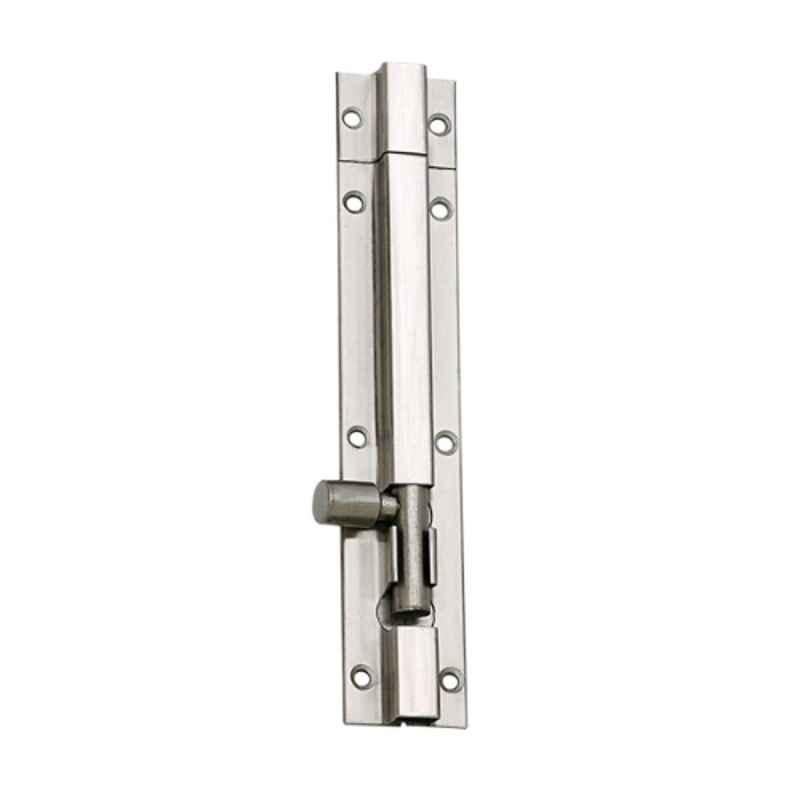 Smart Shophar 8 inch Stainless Steel Silver Plain Tower Bolt, SHA40TW-PLAN-SL08-P1 (Pack of 6)