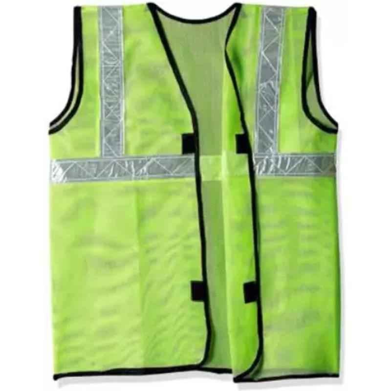 Laxmi Green Polyester Safety Jacket, AZSJGR01 (Pack of 10)