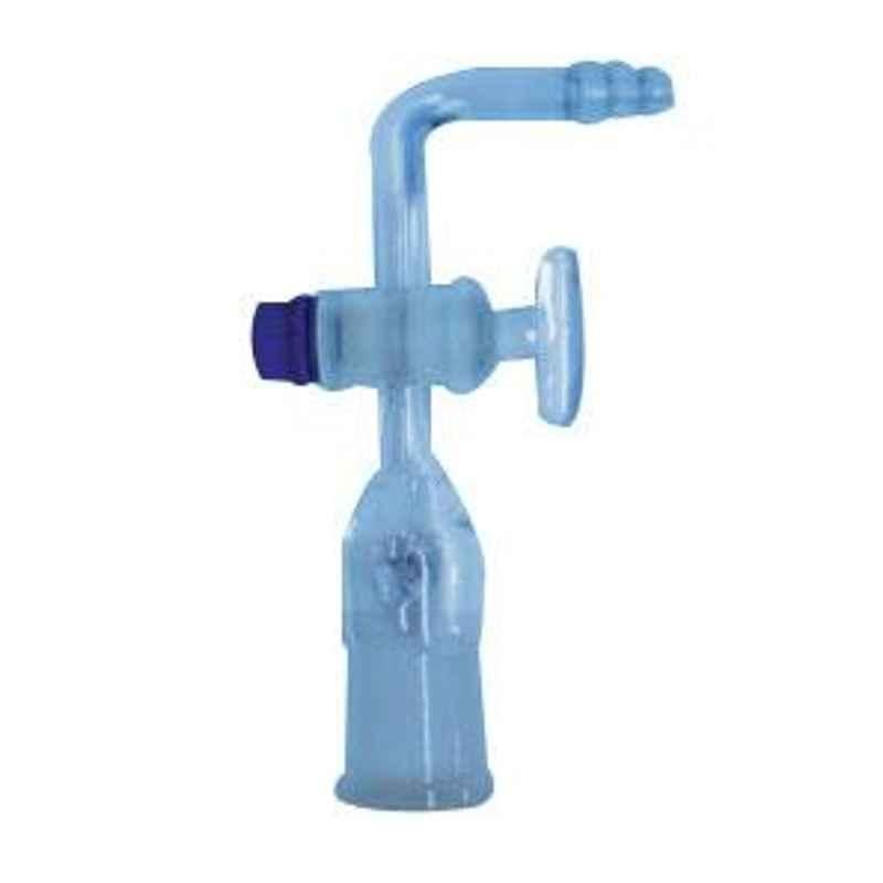 Borosil 24/29 Bend Socket USP Type I Adaptor with Stopcock, 8857024