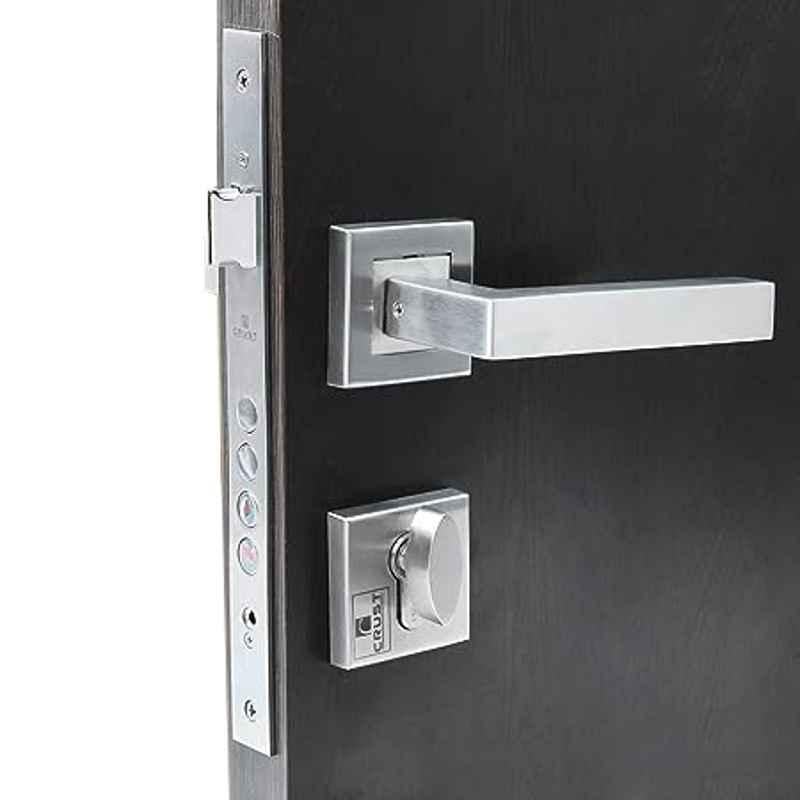 Handle Waala Rose LB-201 60mm Stainless Steel Silver One Side Key Mortise Door Lock Set