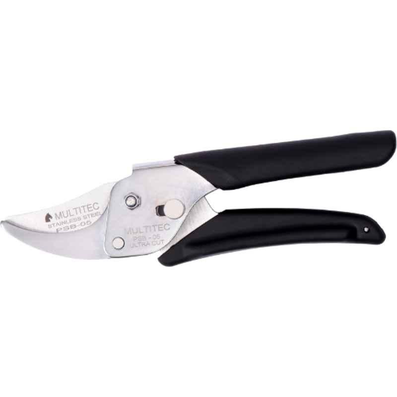 Multitec 19mm Stainless Steel Black Heavy Duty Bypass Pruning Shear, PSB-05