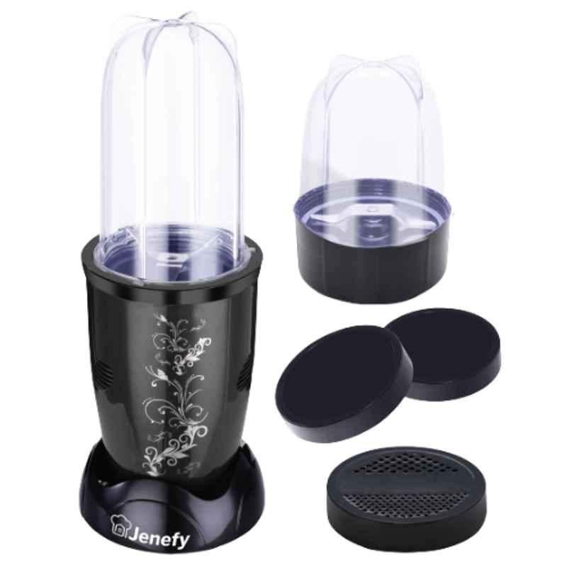 Jenefy Bullet 400W Black Bullet Mixer Grinder with 2 Jars