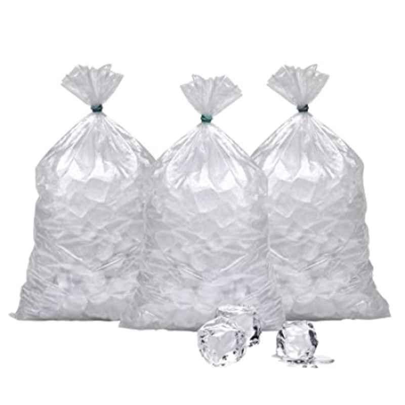 Singhal 10x14 inch LDPE Off White Ice Cube Packaging Bags (Pack of 50)