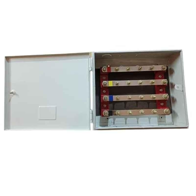 Dehmy 100A 415V Metal Grey Heavy Duty Electric Bus Bar Box