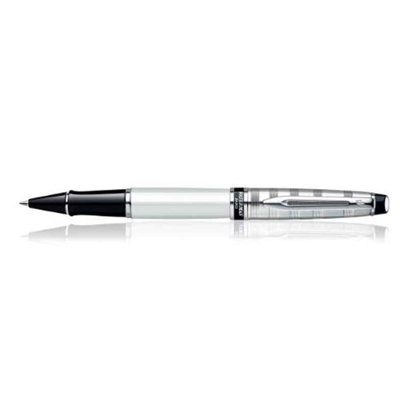 Waterman Blue Ink Expert Deluxe White CT Roller Ball Pen