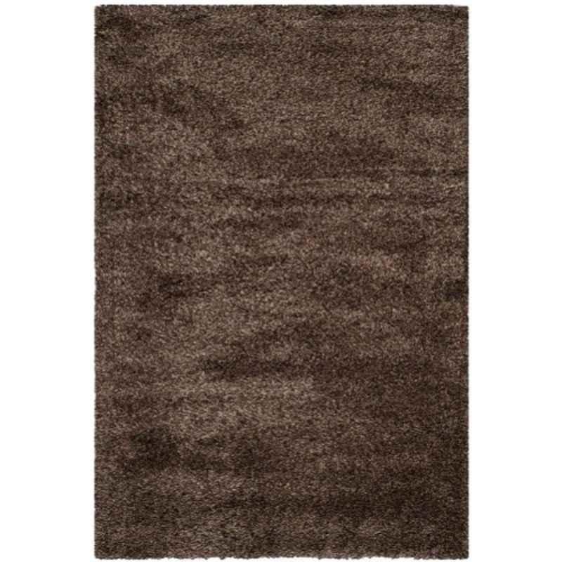 Carpetify 3x5ft Brown Shaggy Plain Fur Carpet Rug, 0528YSJQ6KJ