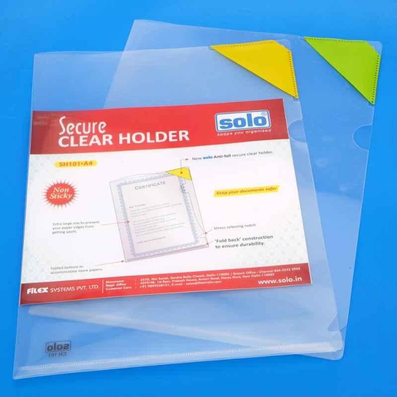Solo A4 Secure Clear Holder, SH 101 (Pack of 200)