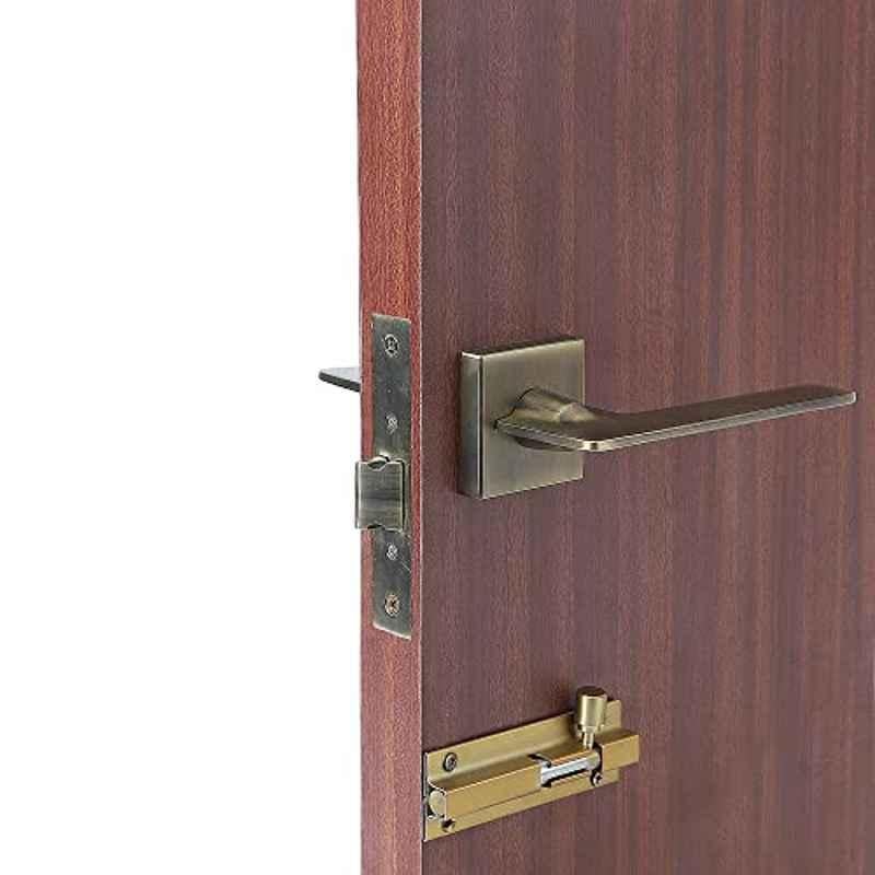 Saze Bentley â€ŽStainless Steel 304 Matt Antique Finish Mortise Lock for Door with Bolt Latch & Pull Handle