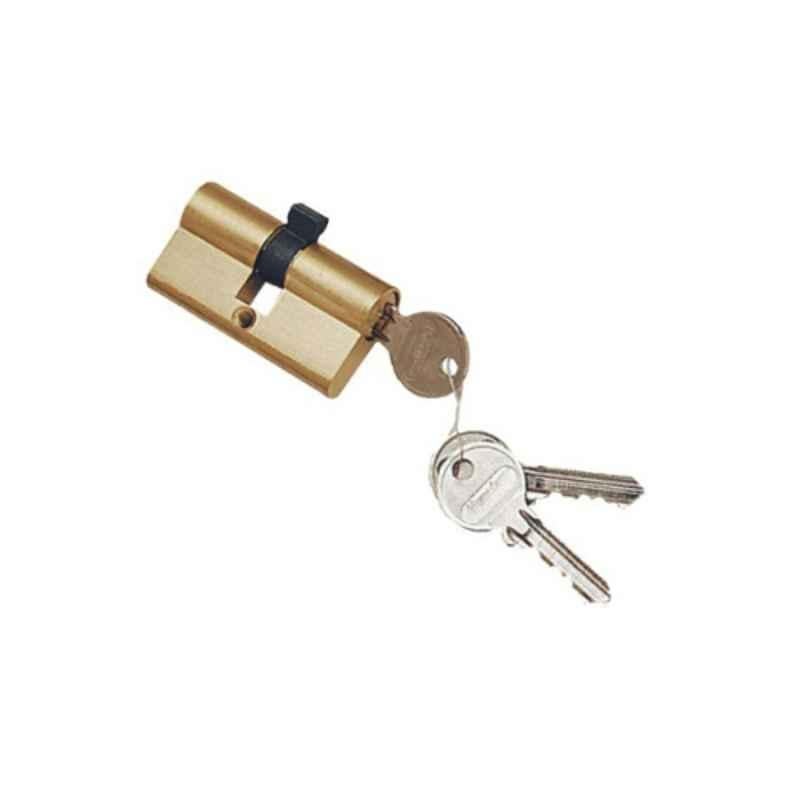 Smart Shophar 60mm Brass & Steel Finish Nickel Silver Cylinder Lock, 50832-BCLBF (Pack of 2)