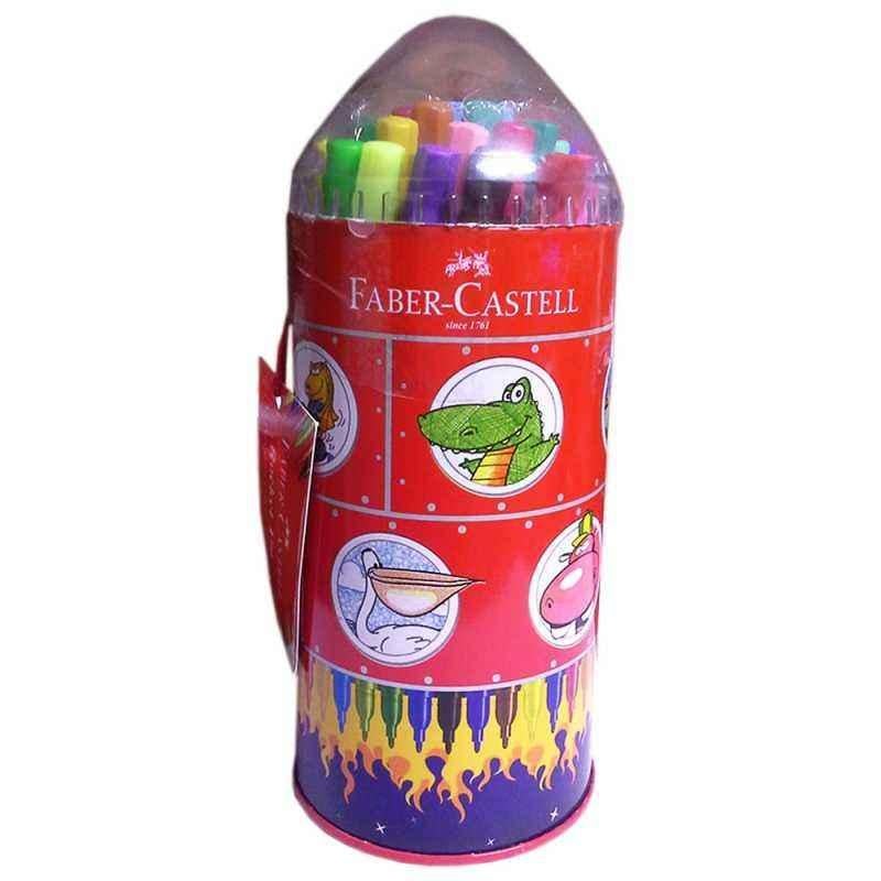 Faber-Castell Rocket Tin Fiber Tip Sketch Pens, 155433 (Pack of 5)