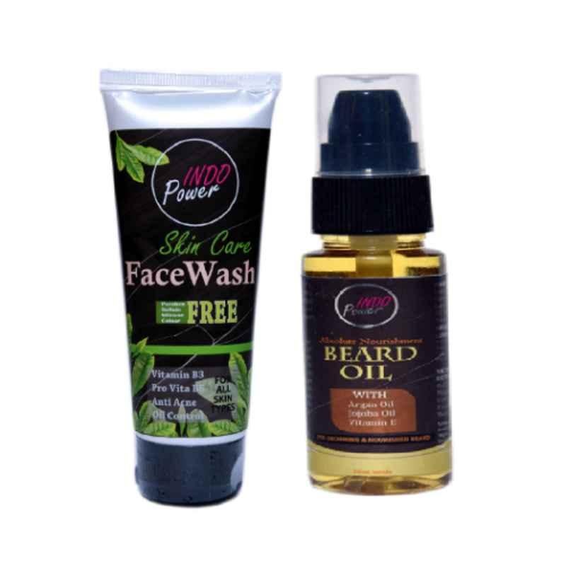 Indopower DD189 100g Skin Care Face Wash & 30ml Absolute Nourishment Beard Oil Combo Pack