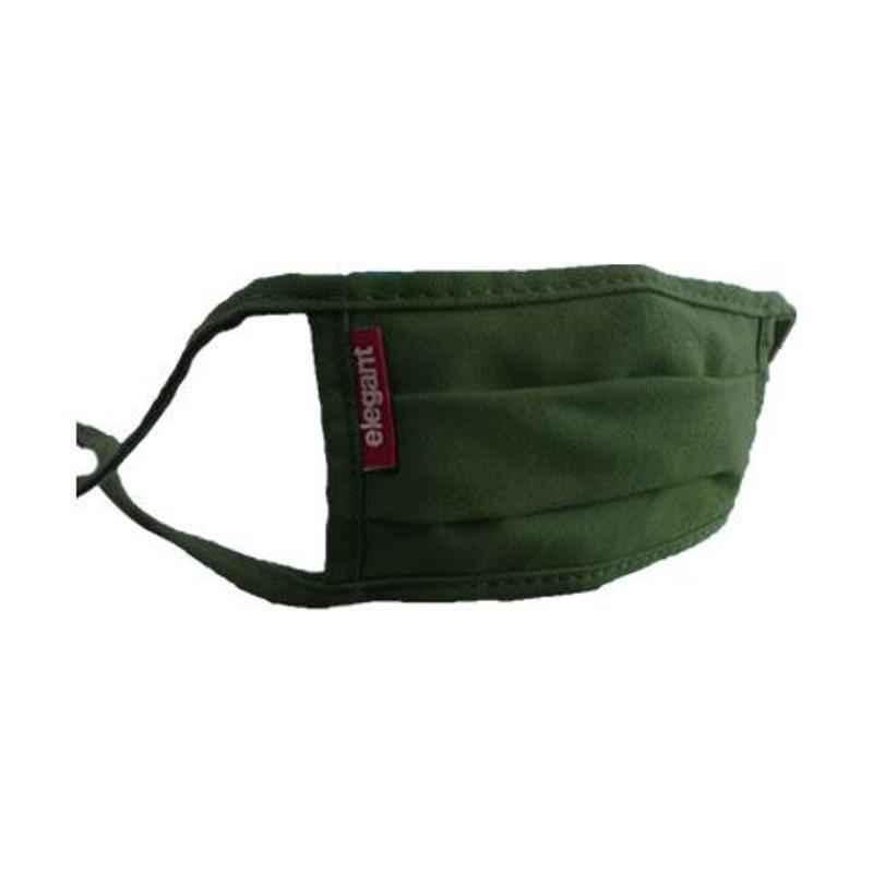 Elegant xxlarge Cotton Green String Tie-Up Face Mask, STRING-MASK-GRN-M (Pack of 3)
