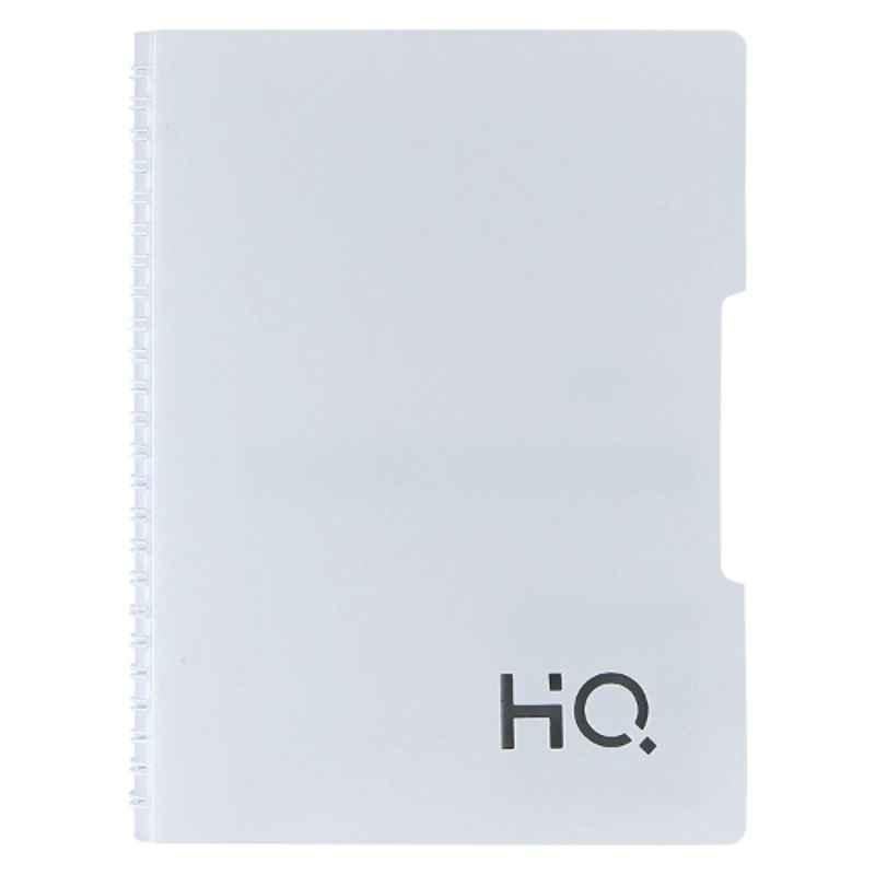Navneet HQ A5 160 Pages White Single Line Wiro Bound Subject Notebook with Polypropylene Cover, 27004