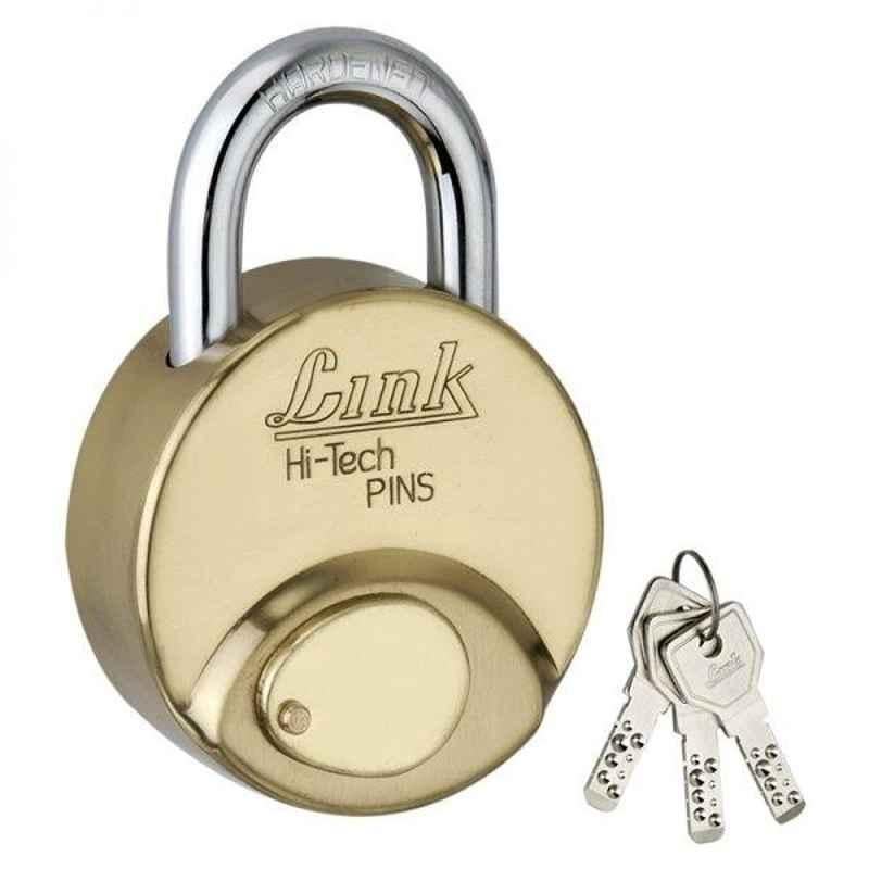 Link 67mm Hi Tech Brass Padlock with 3 Keys, R-67