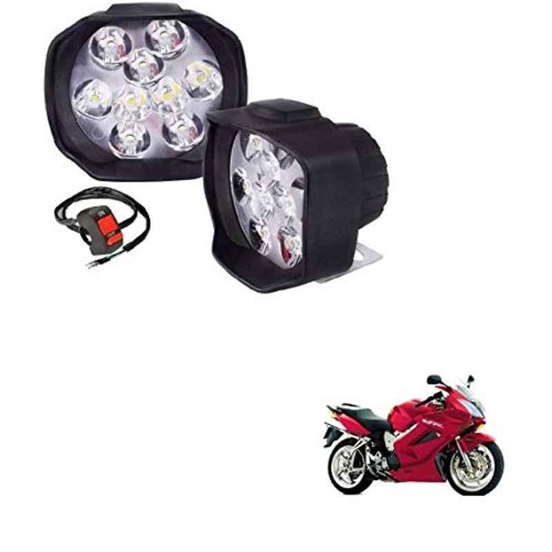 Kozdiko 2 Pcs Sheen 15W 9 LED 6000k Transformer Bumble Bee Style LED Fog Light Set for Honda VFR 800, koz_81346
