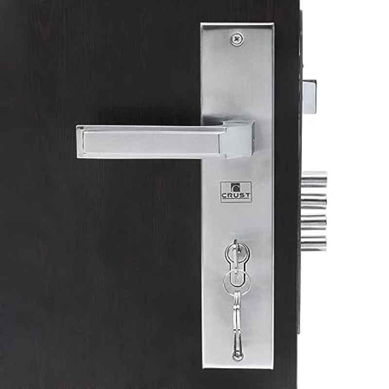 Handle Waala Bolt 10 inch 60mm Stainless Steel Silver Cylindrical Plate Mortise Door Lock Set
