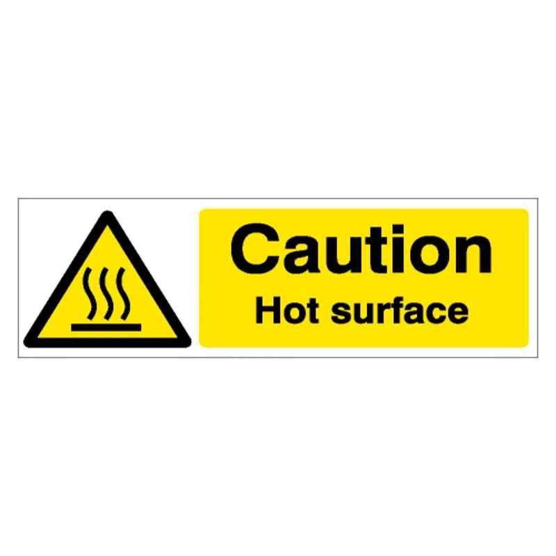 SUNSIGNS 600x200mm Vinyl & Acrylic Sandwich Caution Hot Surface Signage, SN0073VNLM1HPIDAM