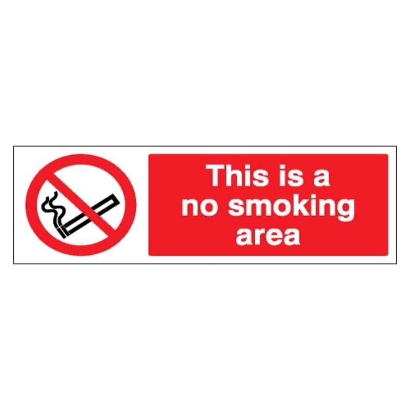 SUNSIGNS 400x600mm Vinyl This is a no Smoking area Signage, SS0212VNLOTHPIXAP