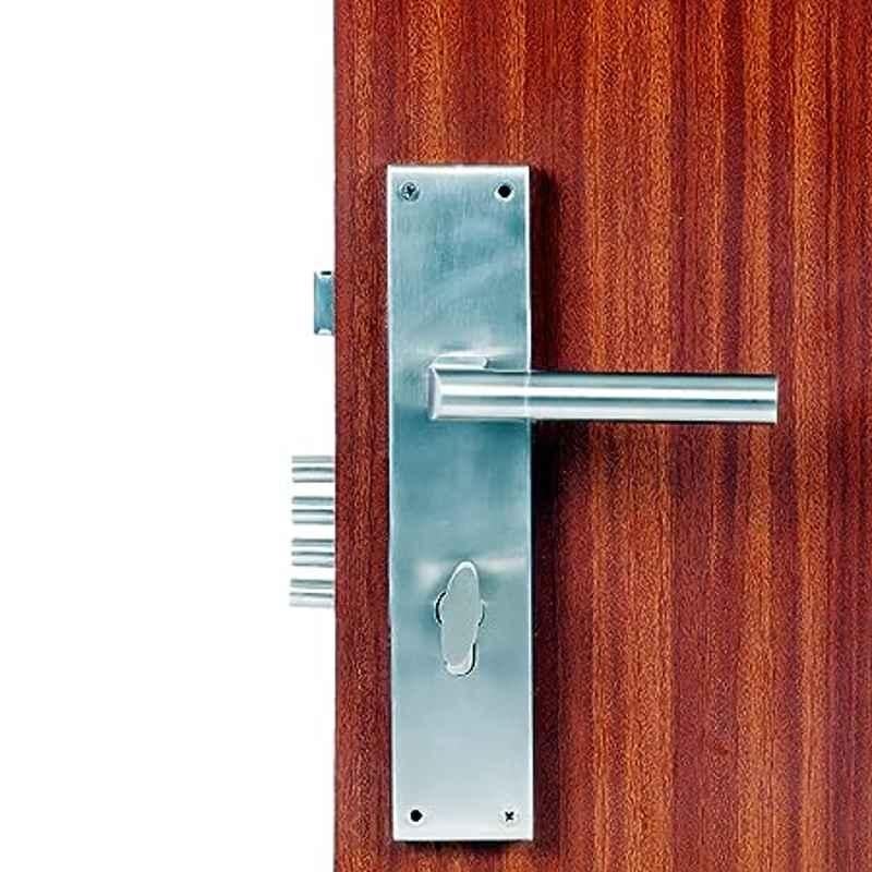 Handle Waala MG303 10 inch 60mm Stainless Steel Satin Finish Cylindrical Plate One Side Key Mortise Door Lock Set
