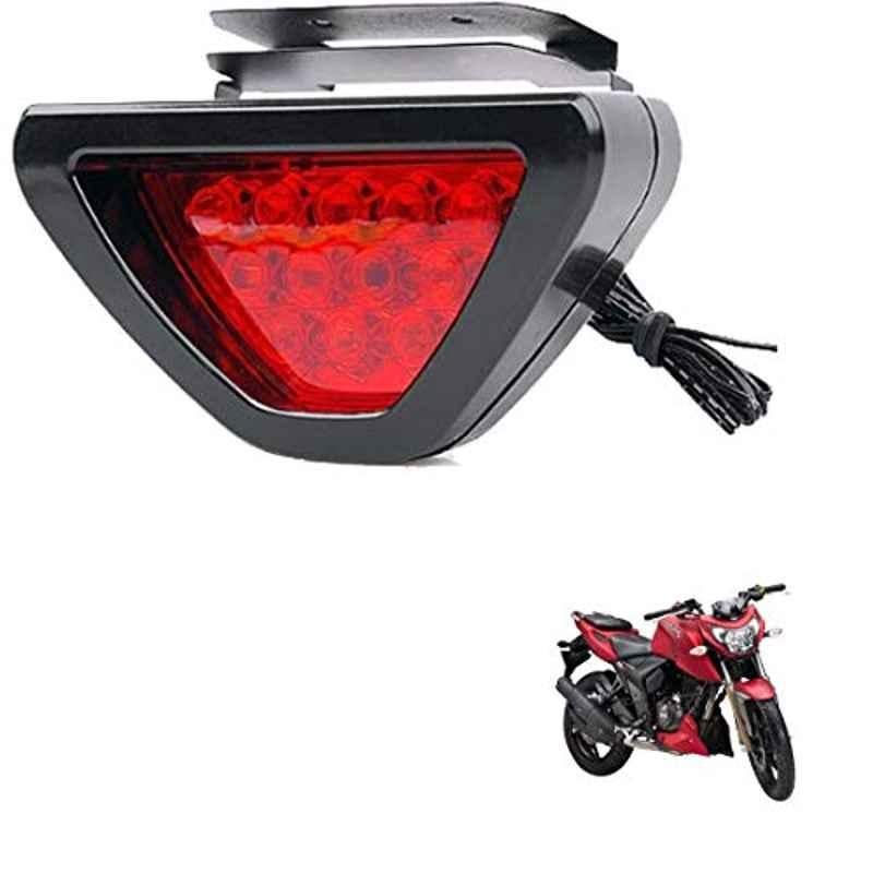 Kozdiko 12 LED Triangle Shape Bike Brake Light with Flash Mode for TVS Apache RTR 200, koz_94879
