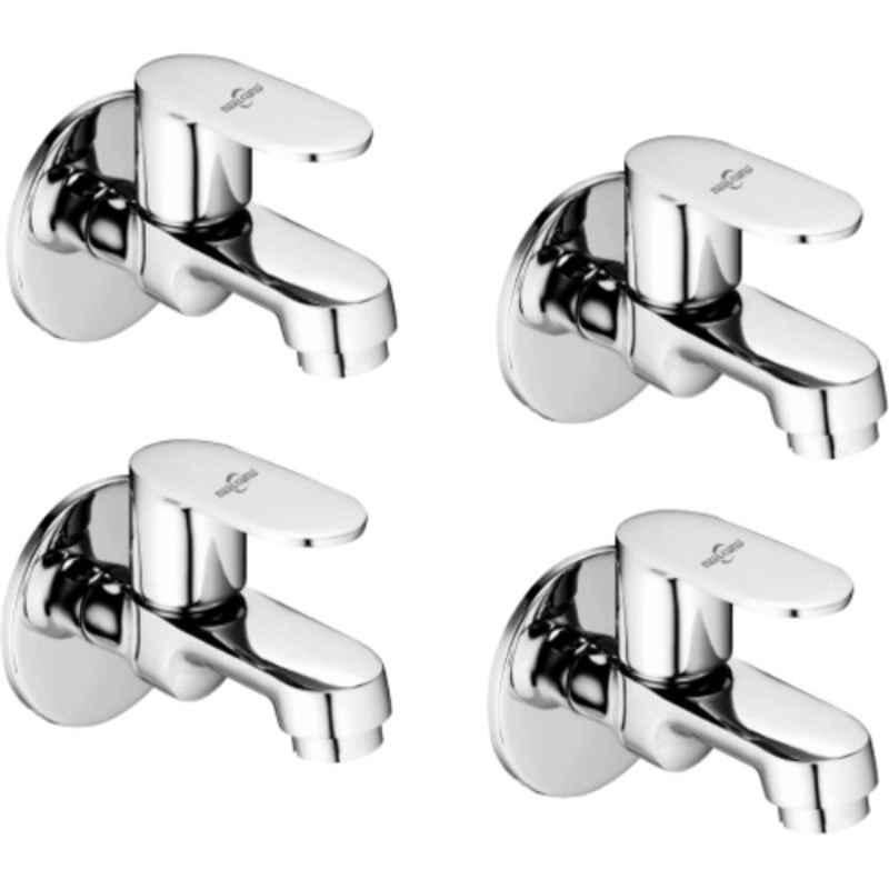 Neelkund Opal Brass Silver Chrome Finish Bib Tap (Pack of 4)