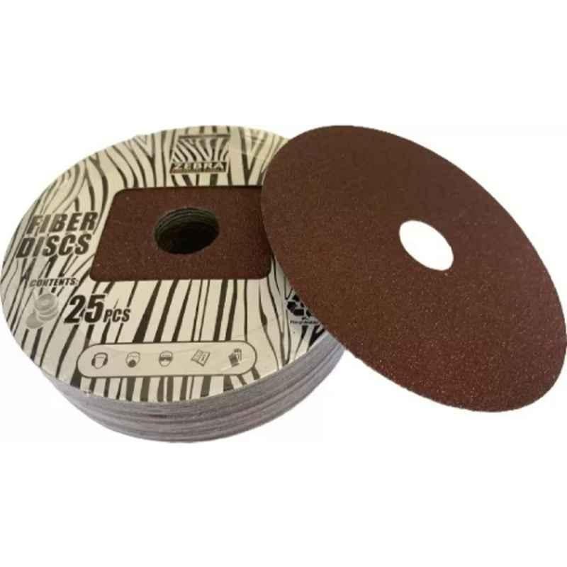 Zebra Premium Tools Z-FD60 5 inch Aluminium Oxide Fiber Sanding Disc (Pack of 25)