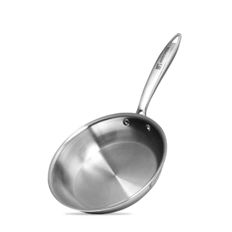 Bergner Argent 5CX 28cm Silver Stainless Steel Frying Pan with Induction Base, BG-31031-MM