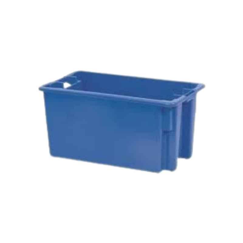 Nilkamal 650x370x325mm HDPE Blue CH Stackable & Nestable Crate, 63325