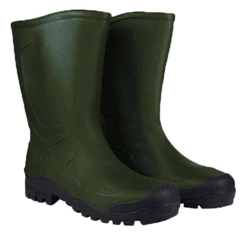 Hillson Jonga J-2 PVC Leaf Green Rainwear Work Gumboots, Size: 8