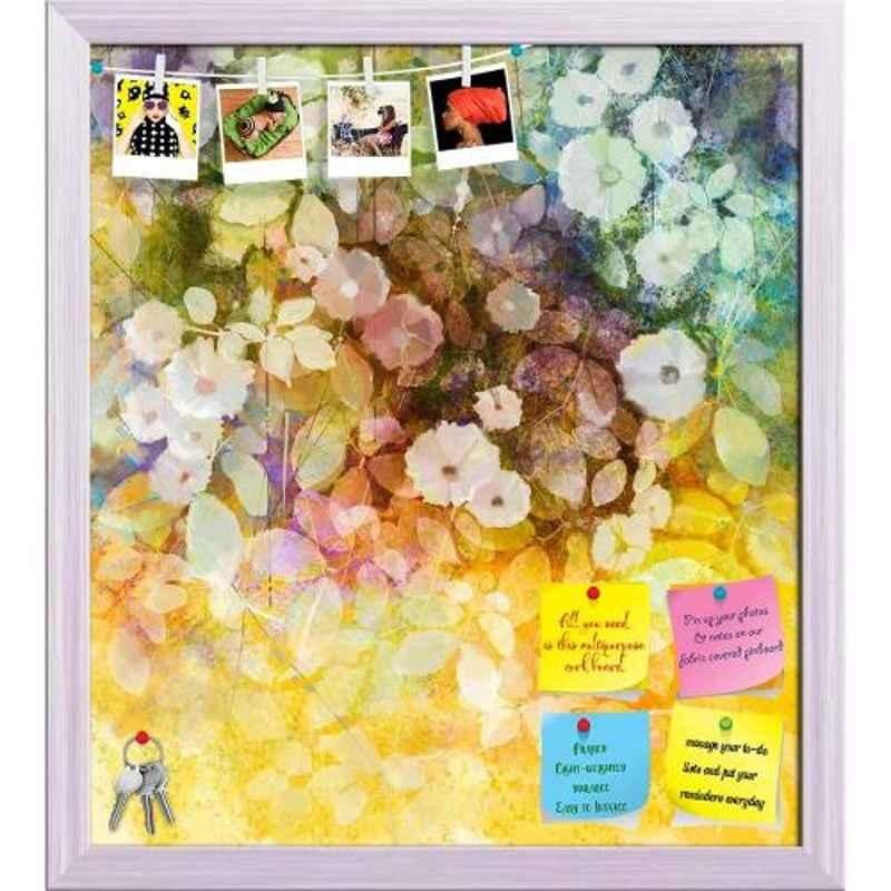 ArtzFolio 61x68.3x1cm White Printed Bulletin Notice Pin Soft Board, AZSAO43543687BLB_FR_L_04_WH