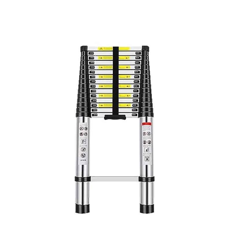 Welbuilt 150kg 16 Step Aluminium Multipurpose & Portable Telescopic Ladder with 6.2m Extended Height