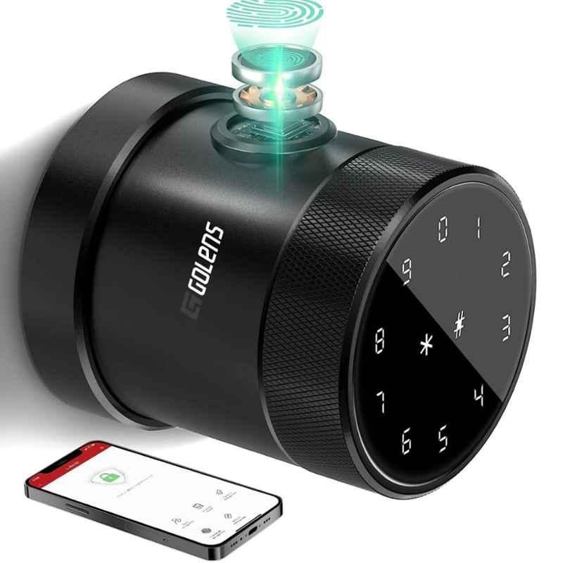 Golens X40TT Aluminum Black Smart Fingerprint Digital Door knob Lock