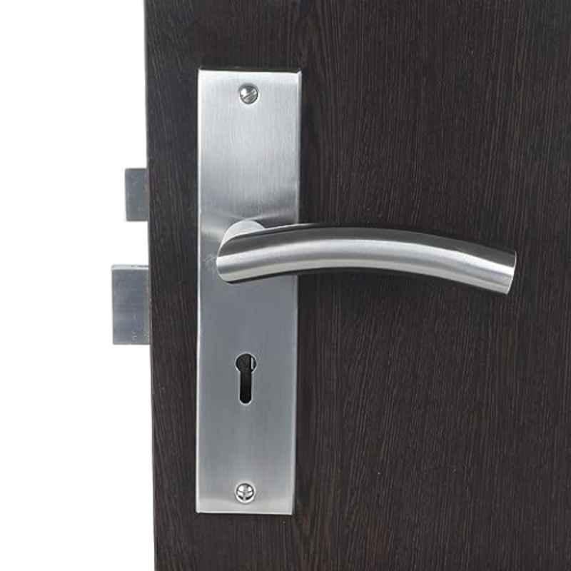 Homexpert MG1105 8 inch 60mm Stainless Steel Silver Ky Plate Mortise Door Lock Set