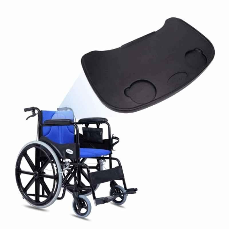 Everactiv 120kg 18 inch 6 PU Wheels Blue Mild Steel Everyday Premium Foldable Wheelchair, EPWWT02