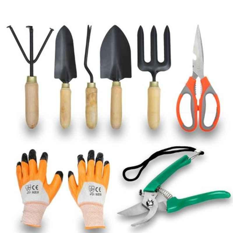 Goniry 8 Pcs Gardening Tool Kit with Wooden Handle, GOR0012