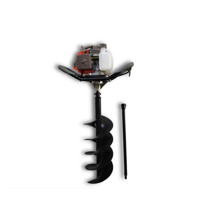 Mecstroke â€ŽMS-EADS250 68CC 2.5kW Heavy Duty Petrol Operated Earth Auger with 10 inch Drill Bit & 70cm Extension Pipe, SM353NR