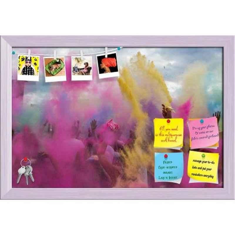 ArtzFolio 59.7x40.6x1cm White Printed Bulletin Notice Pin Soft Board, AZSAO28591639BLB_FR_L_02_WH