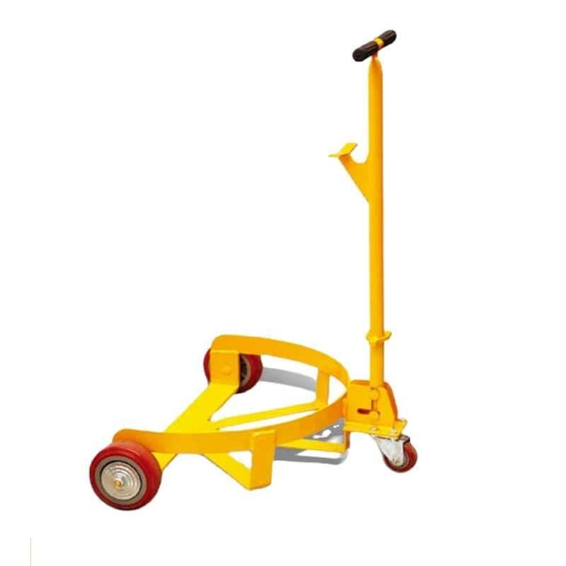 Akura 200 Litre Mild Steel Yellow Shop Floor Drum Mover Trolley, FLRDMT3WYEL001