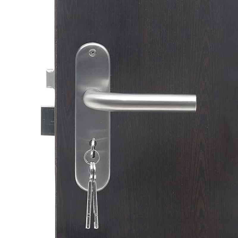Homexpert MG-1106 8 inch Stainless Steel Silver Round KY Plate Mortise Door Lock Set