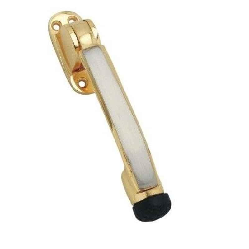Smart Shophar 5 inch Brass Gold Silver Meldal Door Stopper, SHA10ST-MELD-GS05-P1 (Pack of 4)
