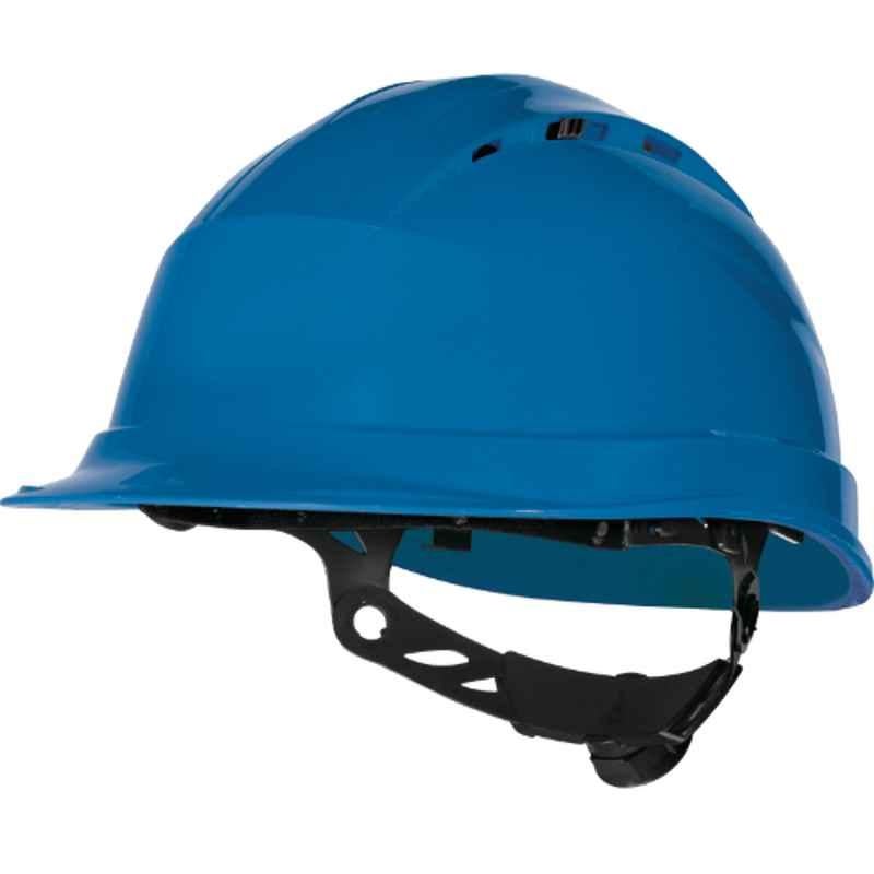 Delta Plus QUARTZ UP IV Blue Rotor Adjustment Ventilated Safety Helmet