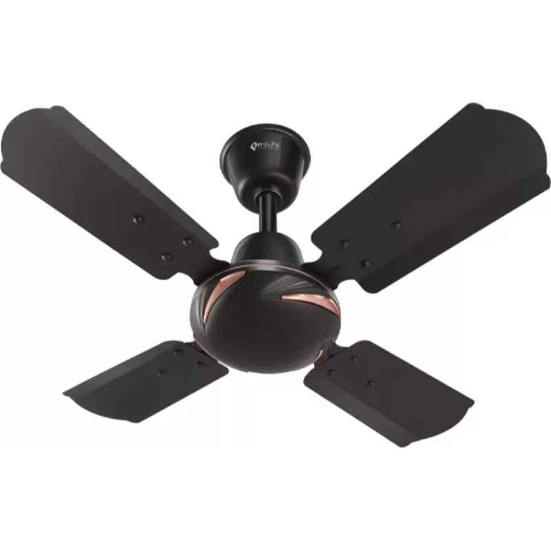 Prolife Kiger Plus 60W Coffee Brown Regular 4 Blade Ultra High Speed Ceiling Fan, Sweep: 600 mm