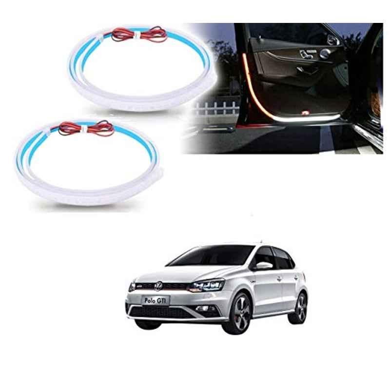 Kozdiko 2 Pcs 120cm Car Door Opening Warning LED Strips Safety Light Set for Volkswagen Polo GTI