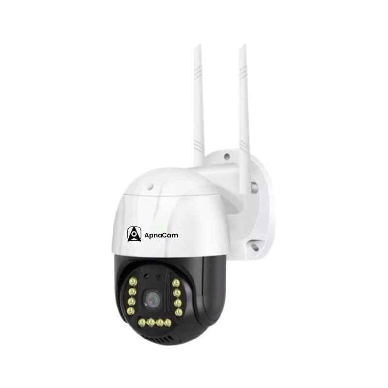 ApnaCam 5MP 4G Indoor & Outdoor 360 deg PTZ SIM Camera with Two-Way Audio, Full Color Night Vision, SD Card Recording & 4 Pure White LEDs