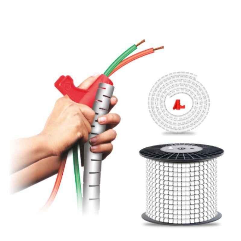 Noveau Safe-T-1ST 34mm 10m Virgin HDPE White Cable Zipper, NSFZ34WT0010