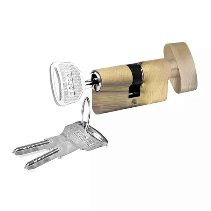 Dorset CL 415 PT 90mm Stainless Steel Antique Brass Finish Euro Profile Pin Cylinder Lock (Pack of 2)