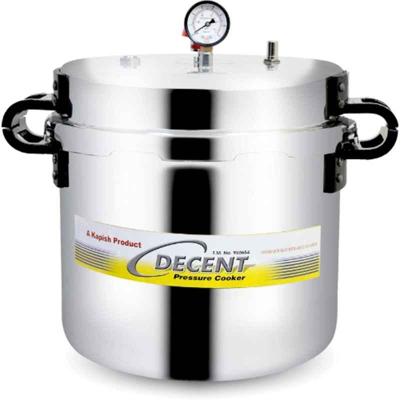Decent Jumbo 30L Aluminium Silver Outer Lid Pressure Cooker, DECP00030L