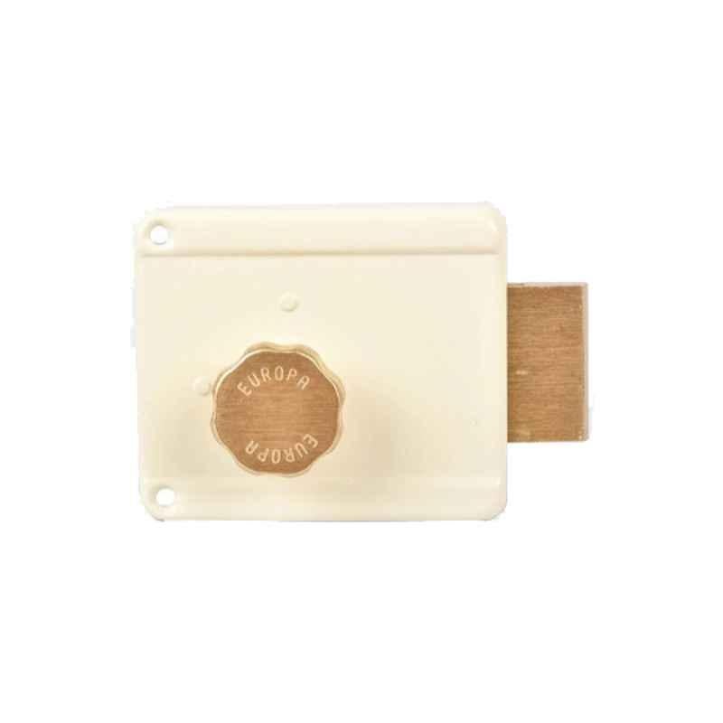 Europa 5 Pin Ivory Night Latch Main Door Lock, 6110