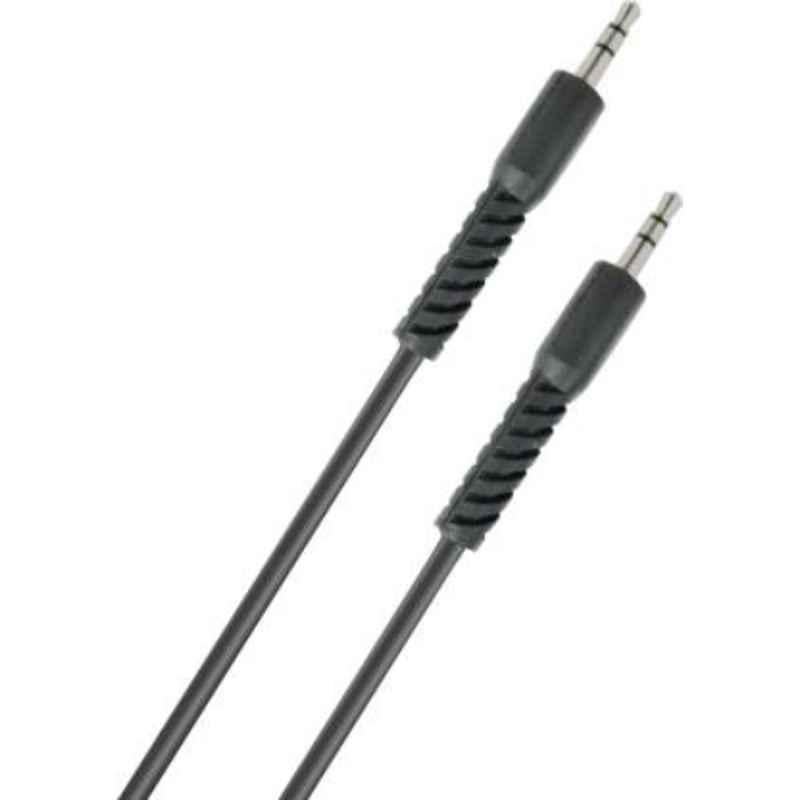 Portronics Konnect AUX 4 1.5m Black AUX Cable with 3.5mm Head, POR 1021