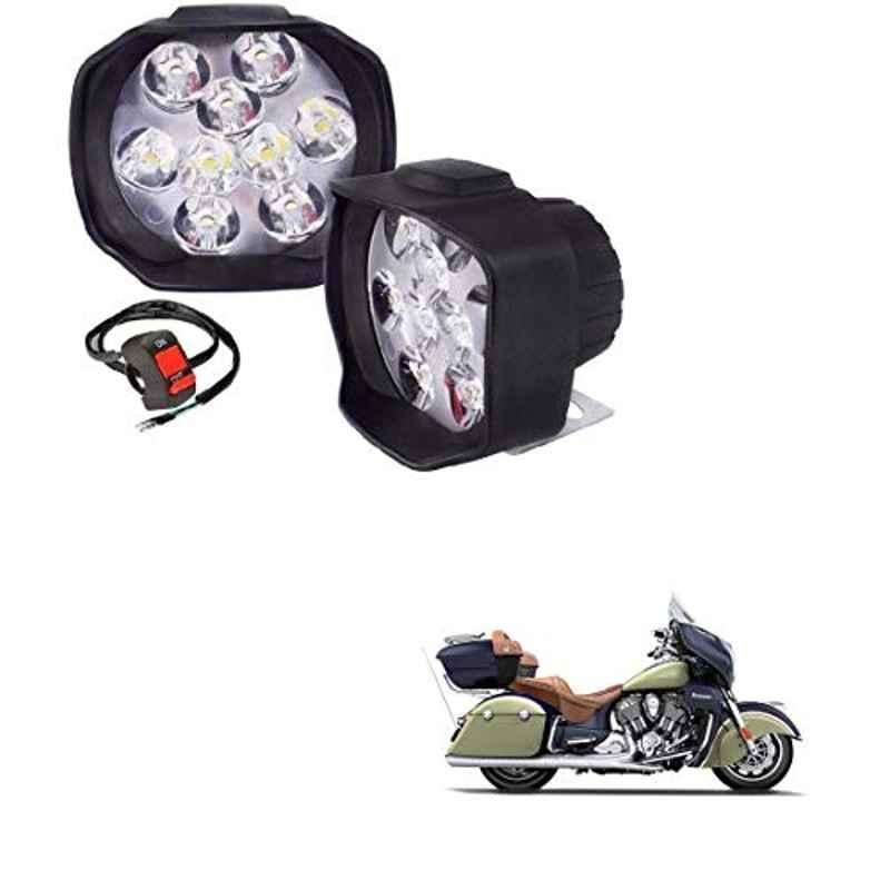 Kozdiko 2 Pcs Sheen 15W 9 LED 6000k Transformer Bumble Bee Style LED Fog Light Set for Indian X Road Master, koz_81394